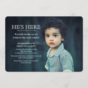 Adoption Party Foto Einladung