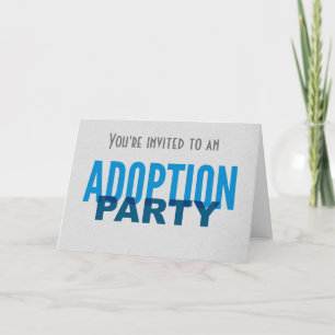 Adoption Party Invatation - Ältere Kinder Einladung