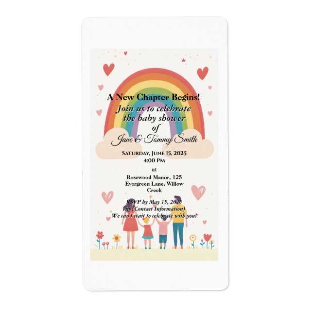 Adoption Rainbow Baby Dusche (Vorne)