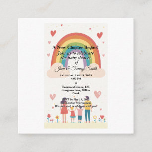 Adoption Rainbow Baby Dusche Begleitkarte
