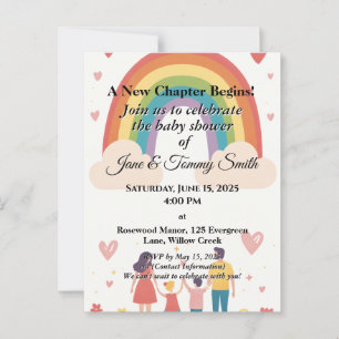 Adoption Rainbow Baby Dusche Postkarte