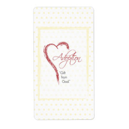 Adoption, Religiöse, Gelbe Punkte mit rotem Herzen