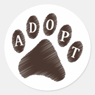 Adoption Runder Aufkleber