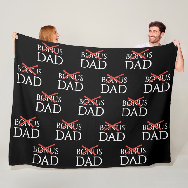 Adoption Stiefvater BONUS-DAD Vatertag  Fleecedecke (Beispiel)