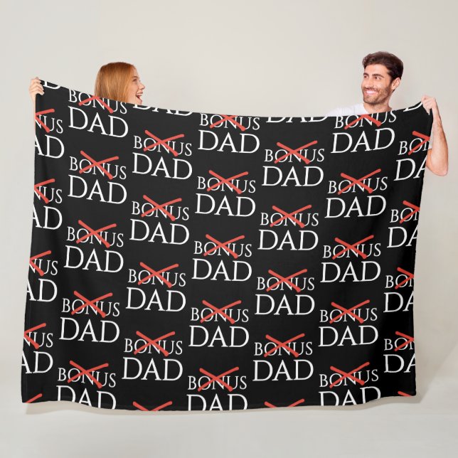 Adoption Stiefvater BONUS-DAD Vatertag Fleecedecke (Beispiel)