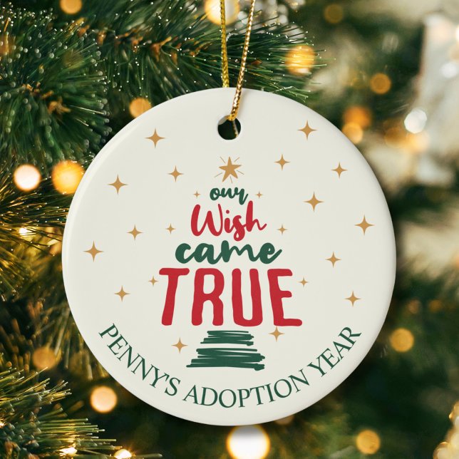 Adoption "Unser Wunsch wurde wahr" Weihnachten Keramik Ornament (Von Creator hochgeladen)