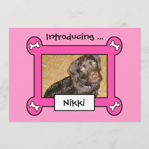 Adoption von Hunden oder Geburtsankündigungen (Ros Ankündigung