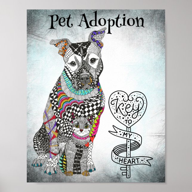 Adoption von Hunden und Katzen Poster (Vorne)