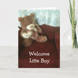 Adoption WELCOME BABY BOY Karte