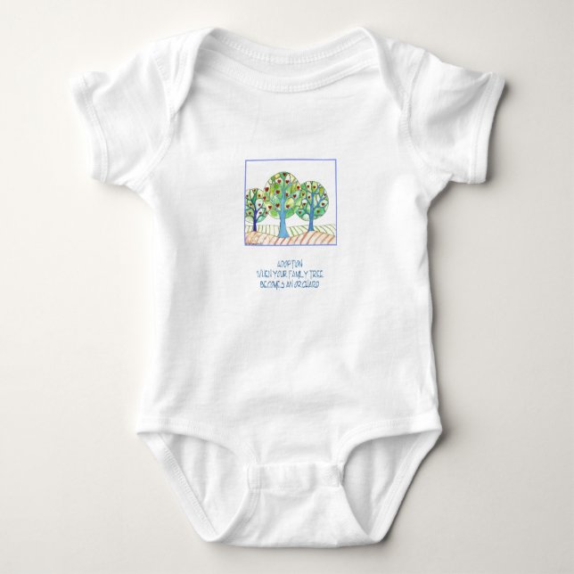 Adoption-Wenn Ihr Stammbaum ein Orchard™ wird Baby Strampler (Vorderseite)