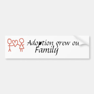Adoption wuchs unseren Familienstoßdämpfer Autoaufkleber