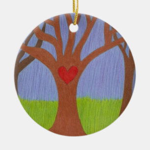 Adoptions-Baum Keramikornament