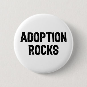 Adoptions-Felsen Button