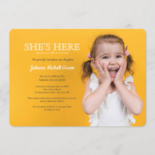 Adoptions-Party-Foto-Einladung Einladung