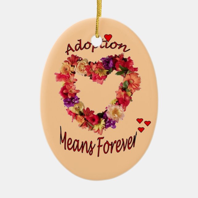 Adoptions-Verzierung Keramikornament (Vorne)