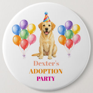 Adoptionsfeier Gotcha-Tag Labrador Hund Haustier Button