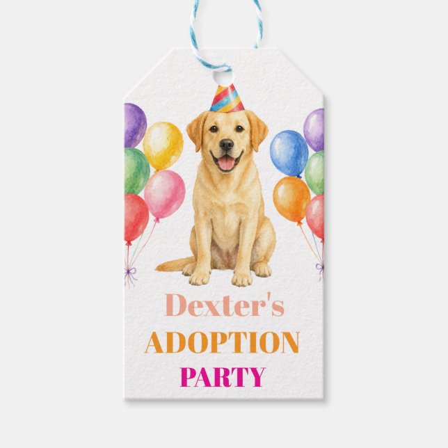 Adoptionsfeier Gotcha-Tag Labrador Hund Haustier Geschenkanhänger (Vorderseite)