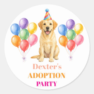 Adoptionsfeier Gotcha-Tag Labrador Hund Haustier Runder Aufkleber
