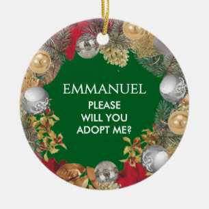 Adoptionsvorschlag BITTE ADOPTIERE MICH Bonus-Vate Keramik Ornament