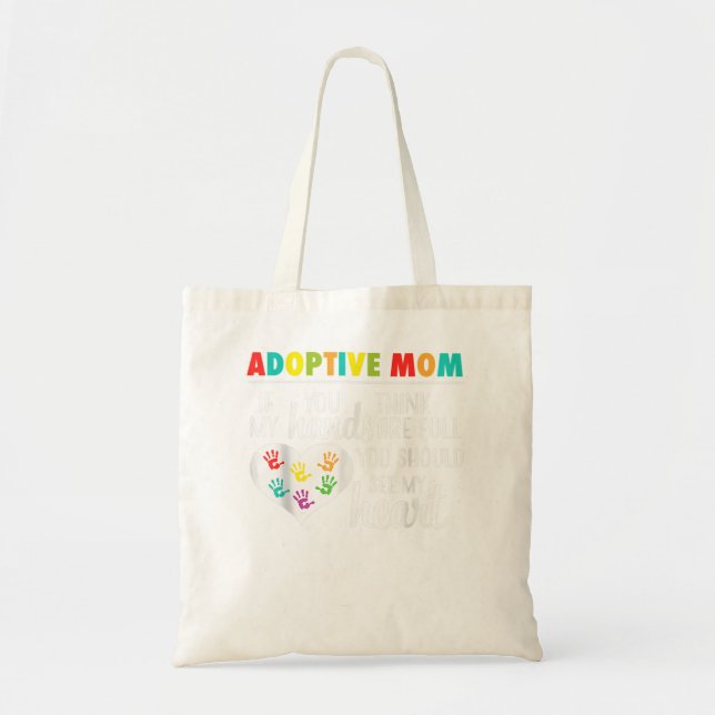 Adoptive Mama Herzpreisvorteil Adoption Geschenk f Tragetasche (Vorne)