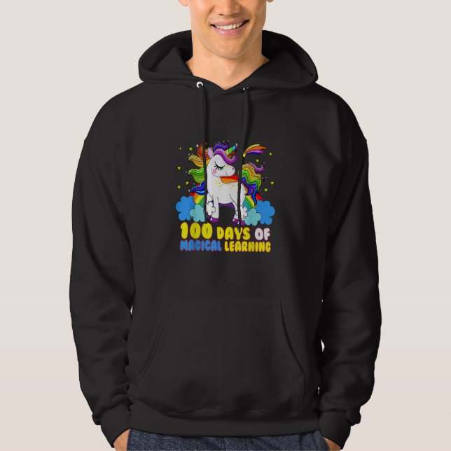 Adorable 100 Days of Magical Learning School Unico Hoodie (Vorderseite)