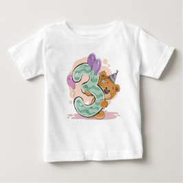 Adorable 3. Geburtstags-Party Baby T-shirt