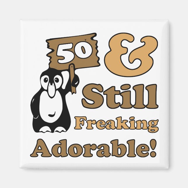 Adorable 50. Geburtstag Magnet (Vorne)