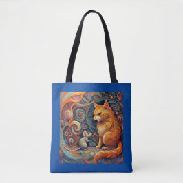 Adorable Abstrakte Cat & Mouse-Tasche