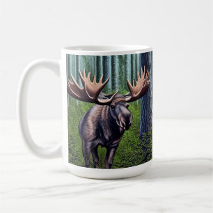 Adorable Abstrakte Kleine Elche Kaffeetasse