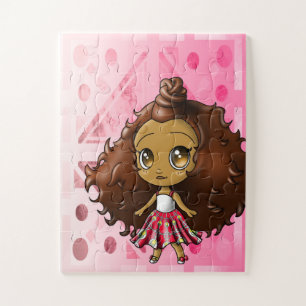 Adorable African American Girl Puzzle