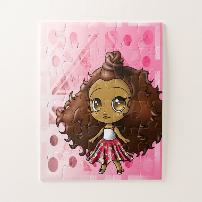 Adorable African American Girl Puzzle (Vertikal)