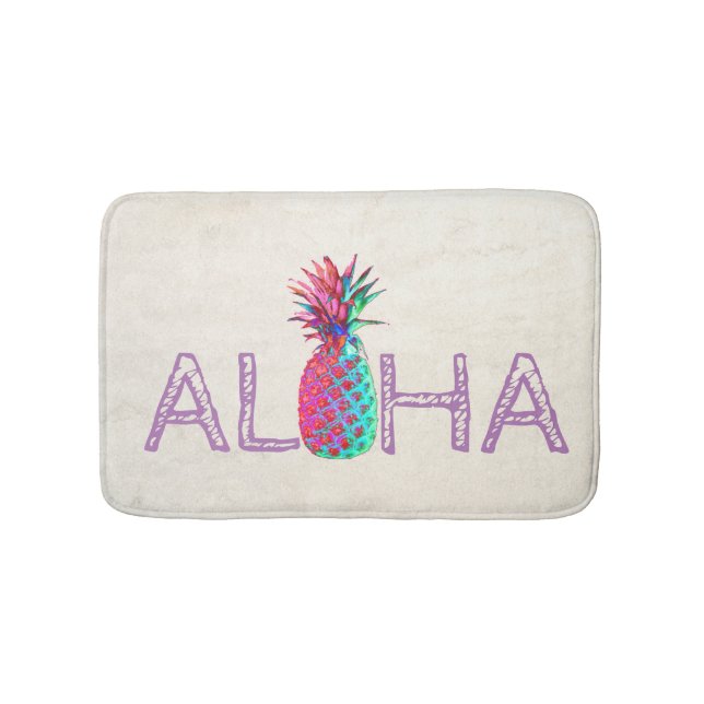 Adorable Aloha Hawaiian Ananas Badematte (Vorderseite)