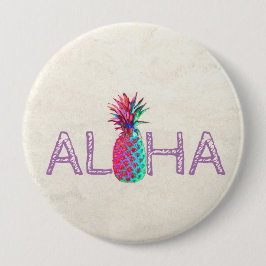 Adorable Aloha Hawaiian Ananas Button