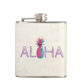 Adorable Aloha Hawaiian Ananas Flachmann