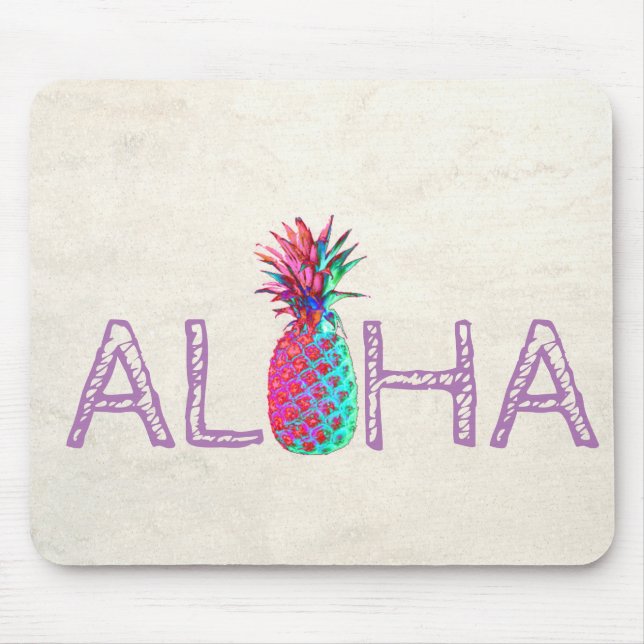 Adorable Aloha Hawaiian Ananas Mousepad (Vorne)