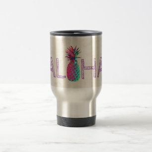 Adorable Aloha Hawaiian Ananas Reisebecher