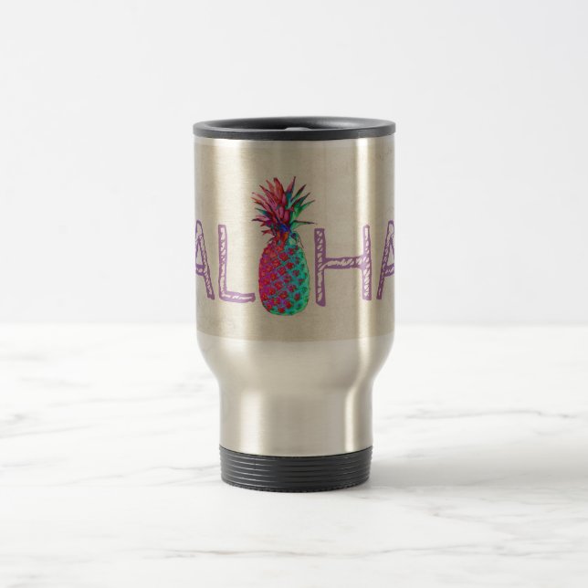 Adorable Aloha Hawaiian Ananas Reisebecher (Mittel)