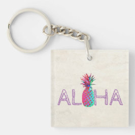 Adorable Aloha Hawaiian Ananas Schlüsselanhänger