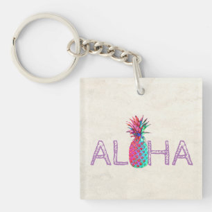 Adorable Aloha Hawaiian Ananas Schlüsselanhänger
