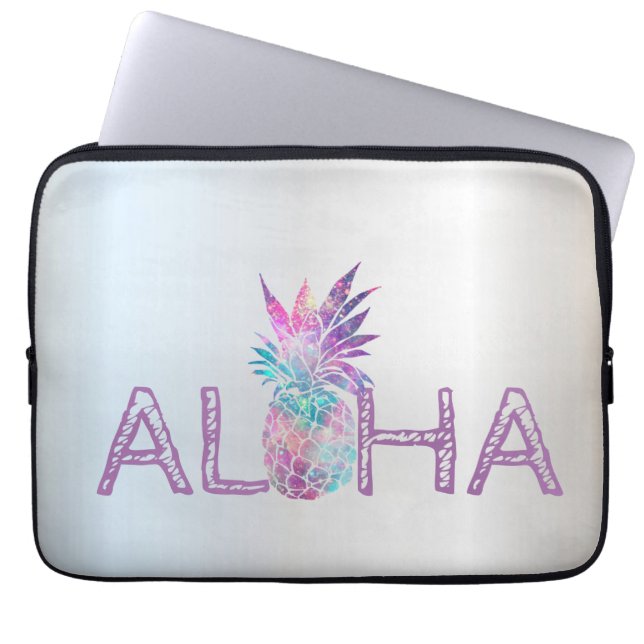 Adorable Aloha Hawaiian Ananas, Silber Laptopschutzhülle (Vorderseite)