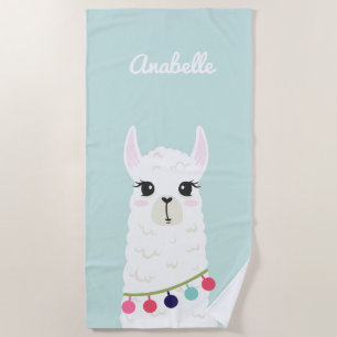 Adorable Alpaca Personalisiert Kinder Strandtuch