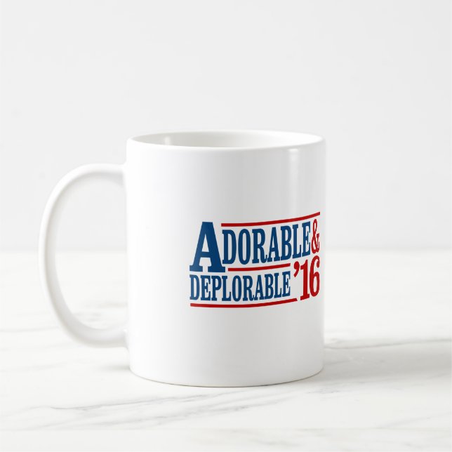 Adorable and Deplorable 2016 - weiß — Wahl 2 Tasse (Links)
