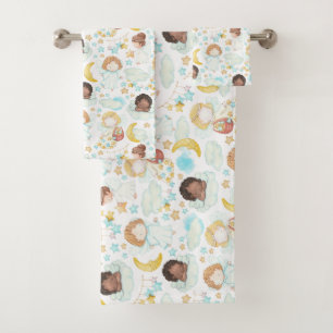 Adorable Angels and Stars Kunst, Dichtung und Musi Badhandtuch Set