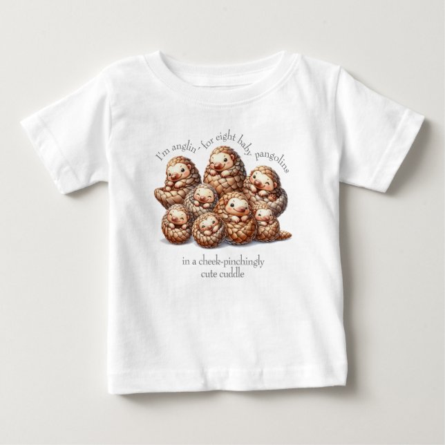 Adorable Anglin" für 8 Niedliche Pangoline Baby T-shirt (Vorderseite)