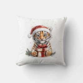 Adorable Animal Christmas Series Baby Tiger Kissen