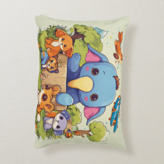 "Adorable Animal Friends Pillow: Dekokissen