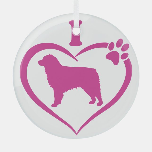 Adorable Australian Shepherd - Ornament Aus Glas (Vorderseite)