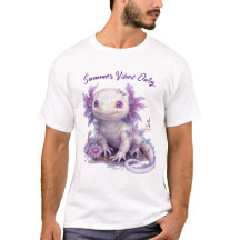 Adorable Axolotl-Zeichen mit Summer Text Design