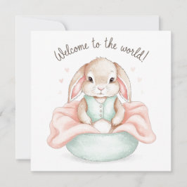 Adorable Baby Animal Illustration Neugeborene Gruß