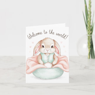 Adorable Baby Animal Illustration Neugeborene Gruß